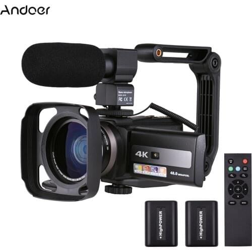 Andoer 4K 60FPS Ultra HD Digital Video Camera DV Camcorder 48MP 16X Zoom WiFi Sharing Time Lapse Slow Motion for Photography