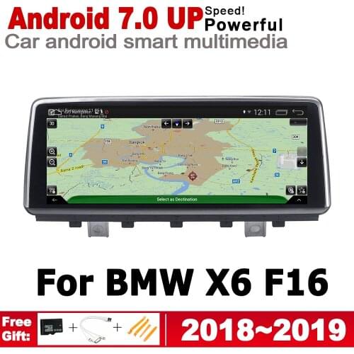 For BMW X6 F16 2018~2019 EVO Screen Android Car GPS Navi Map 2 Din Stereo Original Style Multimedia Player Auto Radio BT