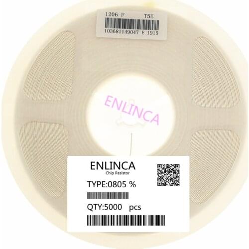 ENLINCA 5000pcs full reel 0805 5% smd chip resistor resistors 0R-10M 1/8W resistor 1R 10R 1K 10K 10R 47R 470R 100R 47K 470K 1M