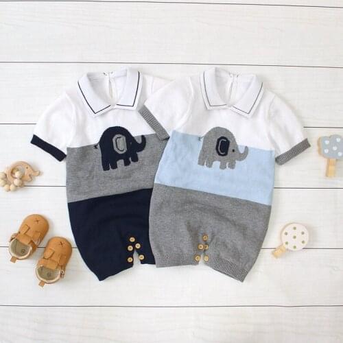 Spring Autumn Baby Sweater Infant Knitted Romper 0-18m Boy Girls Cartoon Infantil Overalls Rompers Sweater Baby Clothes Rompers