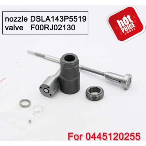 ERIKC Diesel Injector 0445120255 Repair Parts Rebuild Kit Fuel Nozzle DSLA143P5519 Valve F00RJ02130 For Bosch CUMMINS 5263318