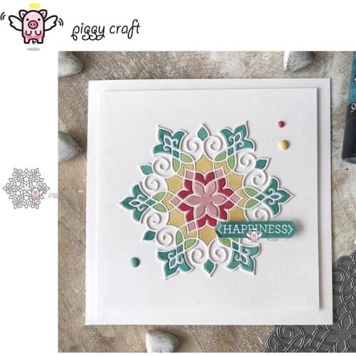 Piggy Craft metal cutting dies cut die mold Lace flower decoration Scrapbook paper craft knife mould blade punch stencils dies