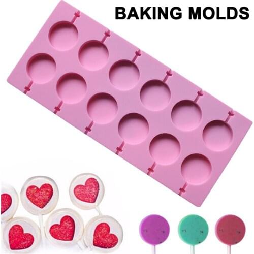 Cute Flower Round Silicone Lollipop Molds Jelly and Candy Molds Cake Mold Cake Decorating Form Silicone Bakeware