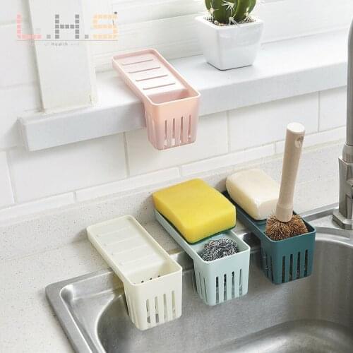 Mini Sink Drain Basket Kitchen Organizer Wall Shelf Household Storage Containers Soap Sponge Rag Boxes Kitchen Accessories