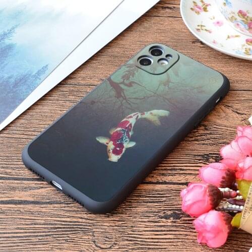For iPhone Pond of Reflection Print Soft Matt Apple iPhone Case