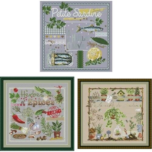Lafite series 5 patterns counted 11CT 14CT Cross Stitch Sets DIY Cross-stitch Kits Embroidery Needlework