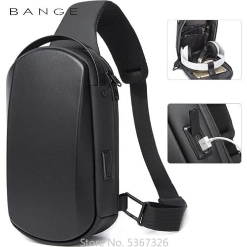 Xiaomi Fashion Couples Chest Bag EVA Hard Shell Shoulder Bag USB Charging Waterproof Trendy Crossbody Travel Packs