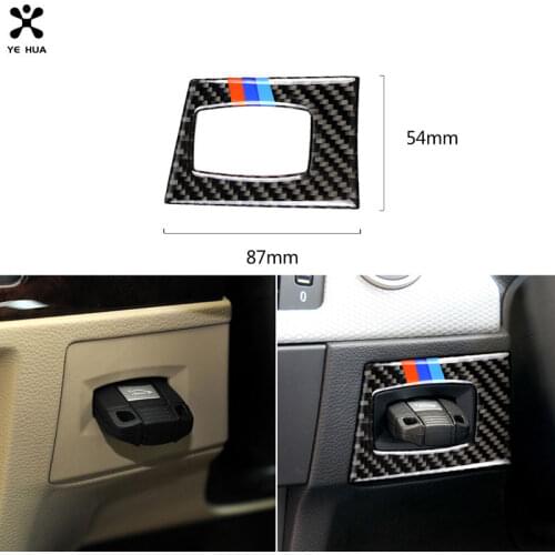 Real Carbon Fiber For Bmw 3 series E90 Specialized Key Storage Sticker Car Accessories Automotive Interior Stickers Auto