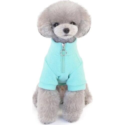 New Pet Clothes Dog Clothes Autumn And Winter Zipper Self-cultivation Cat Winter Sweater Pet Clothes Keep Warm