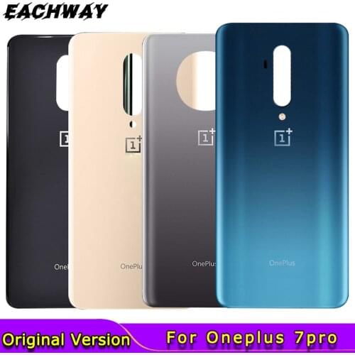 New For OnePlus 7 pro Back Battery Cover Door Rear Glass For Oneplus 7T Pro Battery Cover 1+7 Housing Case with Glue