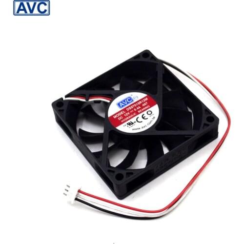 Orginal DS07015R12M 3 Wires Temperature Control CPU Cooling Fan DC 12V 0.4A 7015 70*70*15mm 7cm 70mm