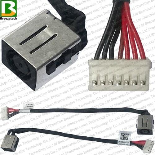 Genuine DC Power Jack Socket Cable Wire Connector plug for Dell Inspiron 15 7566 7567 i7566 i7567 P65F P65F001 D18KH DC30100YB00