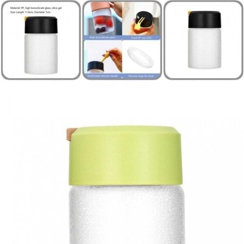 Polypropylene Glass Water Bottle Silicone Leakproof Beautiful Cylinder-shaped Good Sealing Glass Water Bottle