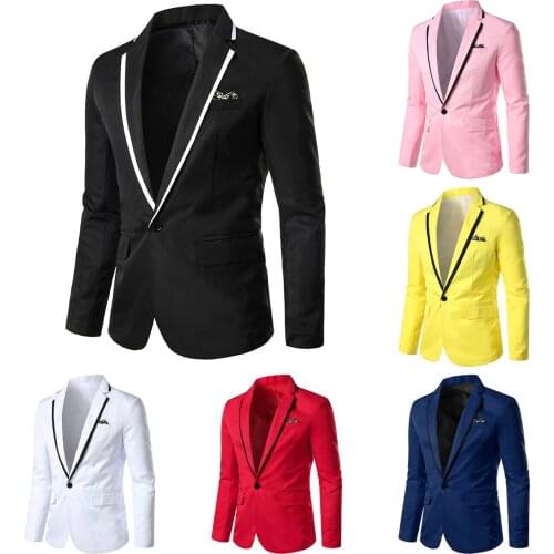 Casual Men Blazer Slim England Suit Blaser Masculino Male Jacket Blazer Spring Autumn Buttons Suit Interview Office Clothes