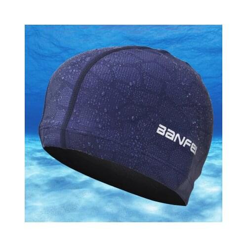 Waterproof Fabric Protect Ears Long Hair Sports Swim Pool Hat Shark Swimming Cap Free size for Men & Women Adults