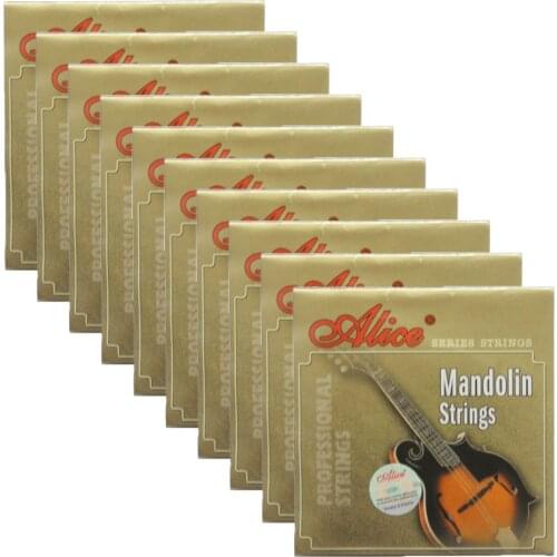 10Sets Alice Mandolin Strings Silver-Plated Copper Alloy Wound EADG AM03