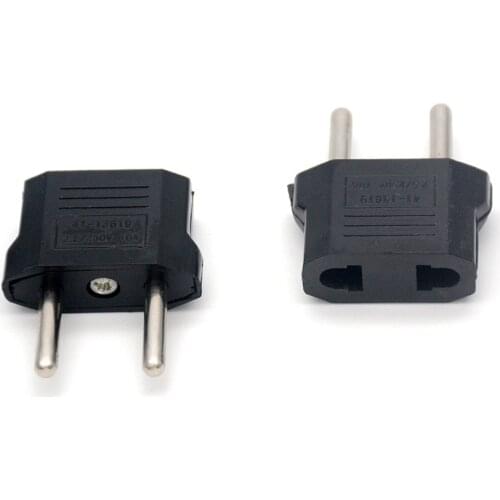 2Pin USA To Euro Conversion Plug Adapter US To EU European Travel Adapter Electric Plug Power Cord Charger Sockets Outlet