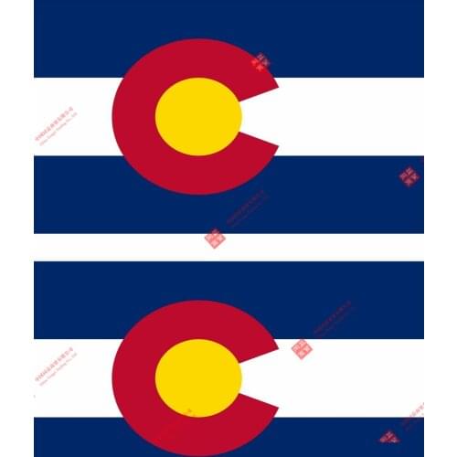 2 X Funny Racing Aufkleber Auto Sticker Motorrad Fahne Flagge Amerikanische Usa Colorado Racing Motorcycle Helmet Stickers