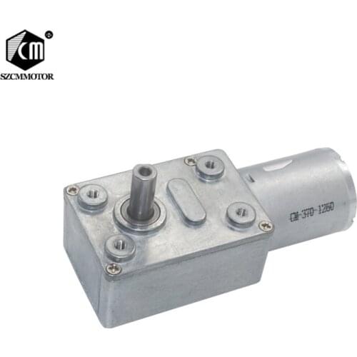 20pcs Worm Geared Motors 6v-24v Low Speed 2RPM-150RPM Speed Reduction High Torque Turbo Worm Gear Motor JGY370 Worm Gearmotors