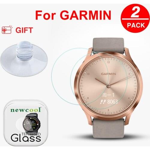 3pcs NEWCOOL Screen Protector for Garmin Vivomove HR Sports Music Watch Tempered Glass Screen Protector 2.5D &9H Protective Film
