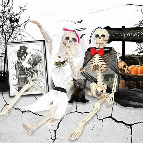 40cm Poseable Full Life Size Human Skeleton Halloween Decoration Party Prop