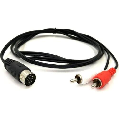 5 Pin DIN Plugs Male to 2RCA Male Converter Cable Audio Cable for Electrophonic Bang & Olufsen, Naim, Quad Stereo Systems