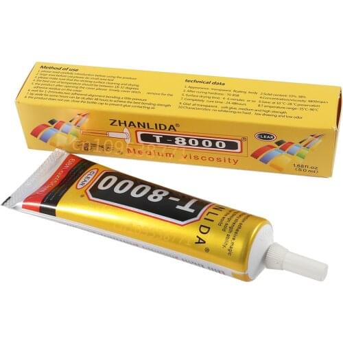 50ml T-8000 Glue Adhesive Epoxy Resin Repair Cell Phone Frame Fix LCD Touch Screen Glue Point Diamond Jewelry Super DIY Glue