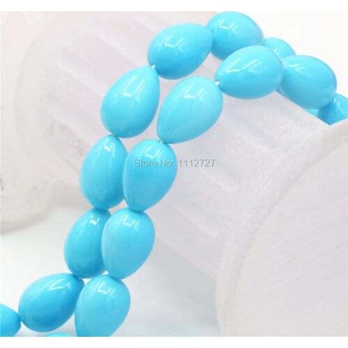 Accessory Crafts Parts 9x13mm Drop Blue DIY Beads White Glass Semi Finished Balls Pearl Loose Jewelry Making Women Girls Gifts