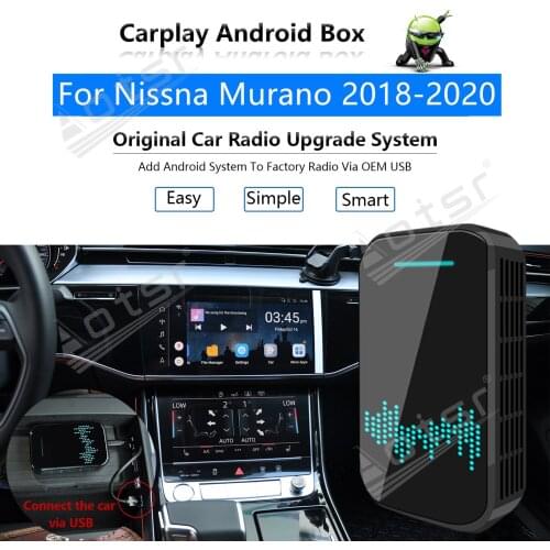 Car Radio Carplay Android Ai Box For Nissna Murano 2018-2020 Multimedia Player Apple CP Ai Box Wireless Upgrade Mirror Link Navi