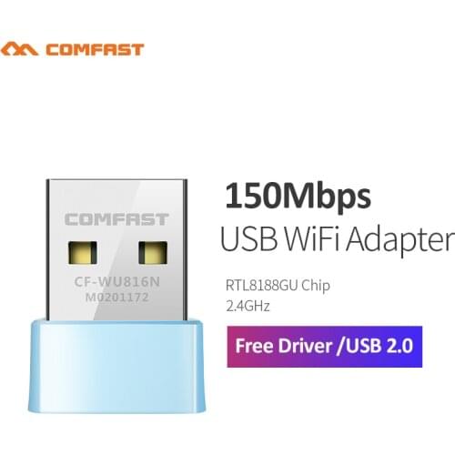 Wireless Mini WiFi Adapter 150Mbps WiFi Receiver USB Wifi antenna Realtek 2.4G Wifi dongle USB Wi-Fi Network Card