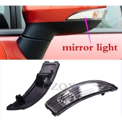 CAPQX 2PCS For Fiesta 2009-2014 Rear view side mirror turn signal Flashes light Rearview mirror indicator lamp 8A61-17683