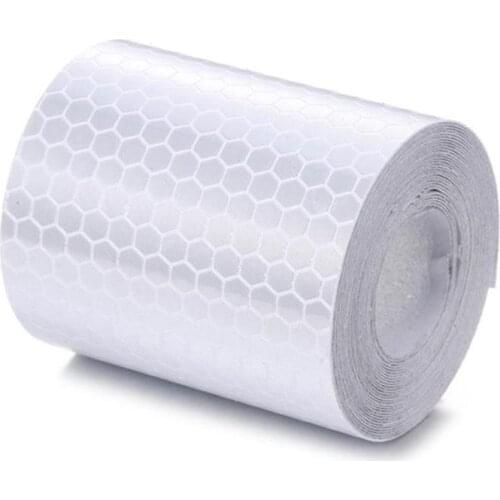 Red White Yellow Blue Car Reflective Sticker Six Side Honeycomb Pattern Car Decorative Sticker Car Accessories