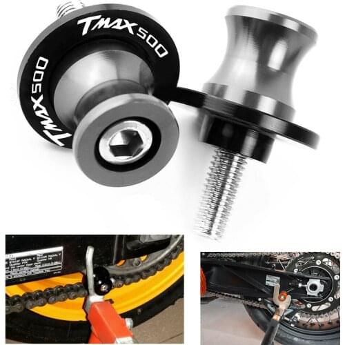 For YAMAHA TMAX500 2008-2018 2009 2010 2011 2012 TMAX 500 2001-2007 Swingarm Sliders Spools Stand Bobbins CNC Aluminum Alloy