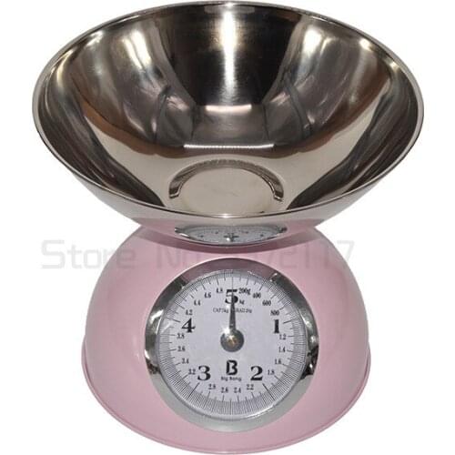 Retro Household Baking Spring Tray Stainless Steel Antifouling Kitchen Scale Experiment Teaching Mechanical Platform Scale