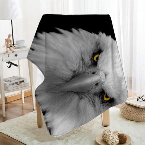 Musife Custom Eagle Flannel Blanket Design Your own Blanket Flannel Blankets for Sofa DIY Dropshipping