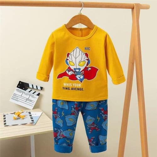 Toddler Baby Boy Cotton Pajama Children Cartoon Sleepwear Teenage Clothes Little Girls Minnie Mouse Outfits Set Spring & Autumn