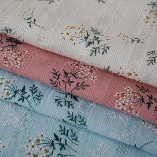 Cotton Jacquard Girl Dress Baby Organic Baby Cotton Fabric Patchwork Sewing Crafts Material cloth bag fabric tissue