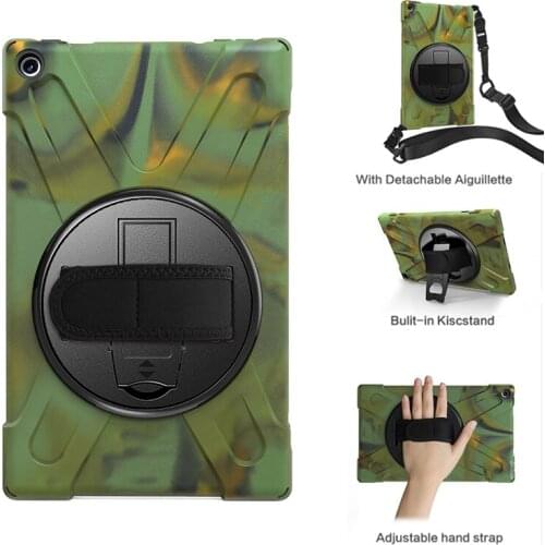 Kindle Fire HD 10 Shockproof Cover 2019 Rugged Silicone Case with Shoulder Strap for Kindle Fire HD 10 2018 2017 Kids Cover