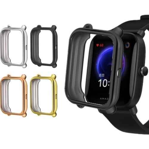 Plating Soft TPU Case Cover For Huami Amazfit Bip U/Bip S/BipU Pro/Bip Pop Pro/GTS2 Mini Smart Watch Shell Frame Accessories