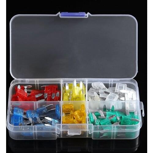120pcs Mini Fuses Car Caravan Fuse 5A 10A 15A 20A 25A 30Amp Assorted Small Size Circuit Fuse Set Universal