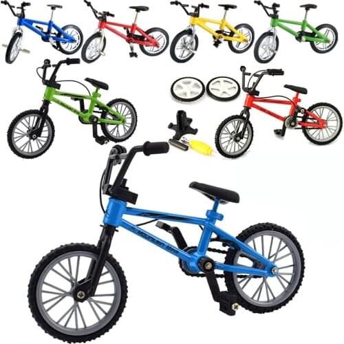 Tech Finger bmx flick trix Set Mini Skateboard deck Metal Fingerboard Fingertip bicycle Assembly Bike Model Novelty Toys Kids