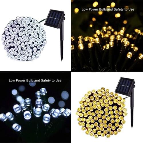 Outdoor Solar Energy Lights 500 Led Garland Christmas Decoration Fairy Lights For Garden Holiday Lighting String Lights