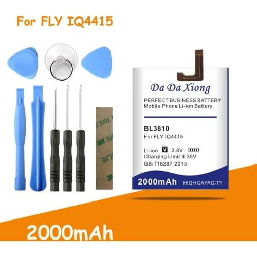 Full Protection And Safety 2000mAh BL3810 Li-ion Phone Battery for Fly IQ4415 Quad IQ 4415 Smart Phone Mobile Phone Chargers