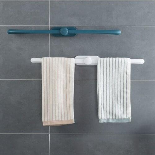 Self-adhesive Towel Holder Rack Wall Mounted Towel Hanger Bathroom Towel Bar Shelf Multifunction Hanging Hook Bathroom Organizer