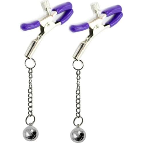 Sliver Bells Nipple Clamps Metal Nipple Clips Breast BDSM Bondage Restraint Fetish Slave Flirting Sex Toy For Women