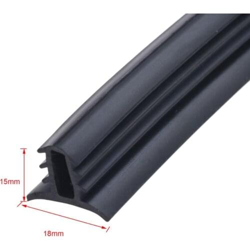 Mtsooning 1.6m Soundproof 18mm Noise Insulation Anti-dust Sealing Strips Trim EDPM for Car Dashboard Windshield Edges