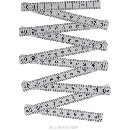 1M 2M 10-parts Folding Carpenters Ruler Lightweight Compact Measuring Stick Slide Fold Up for Woodworking D15 20 Dropship