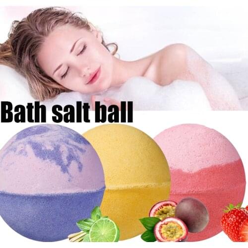 Bath Salt Ball Rose Passion Fruit Orange Lemon Tea Strawberry Tree Spa Foot Bath Ball Body Exfoliating Bubble Shower Bombs Ball