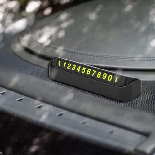 Car Styling Temporary Parking Card Phone Number Card Plate for Dodge Journey JUVC/Charger/DURANGO/CBLIBER/SXT/DART