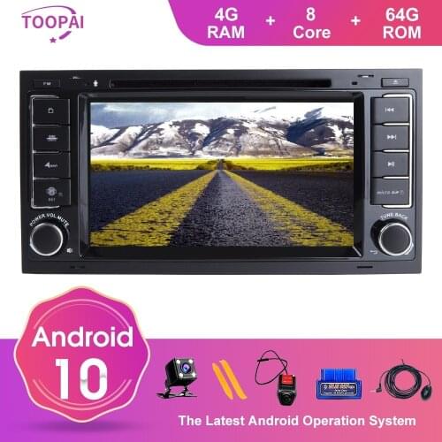 TOOPAI Android 10 For VW Volkswagen Touareg 2004-2011 Transporter T5 Multivan 2004-2009 Auto Radio GPS Navigation Car Multimedia